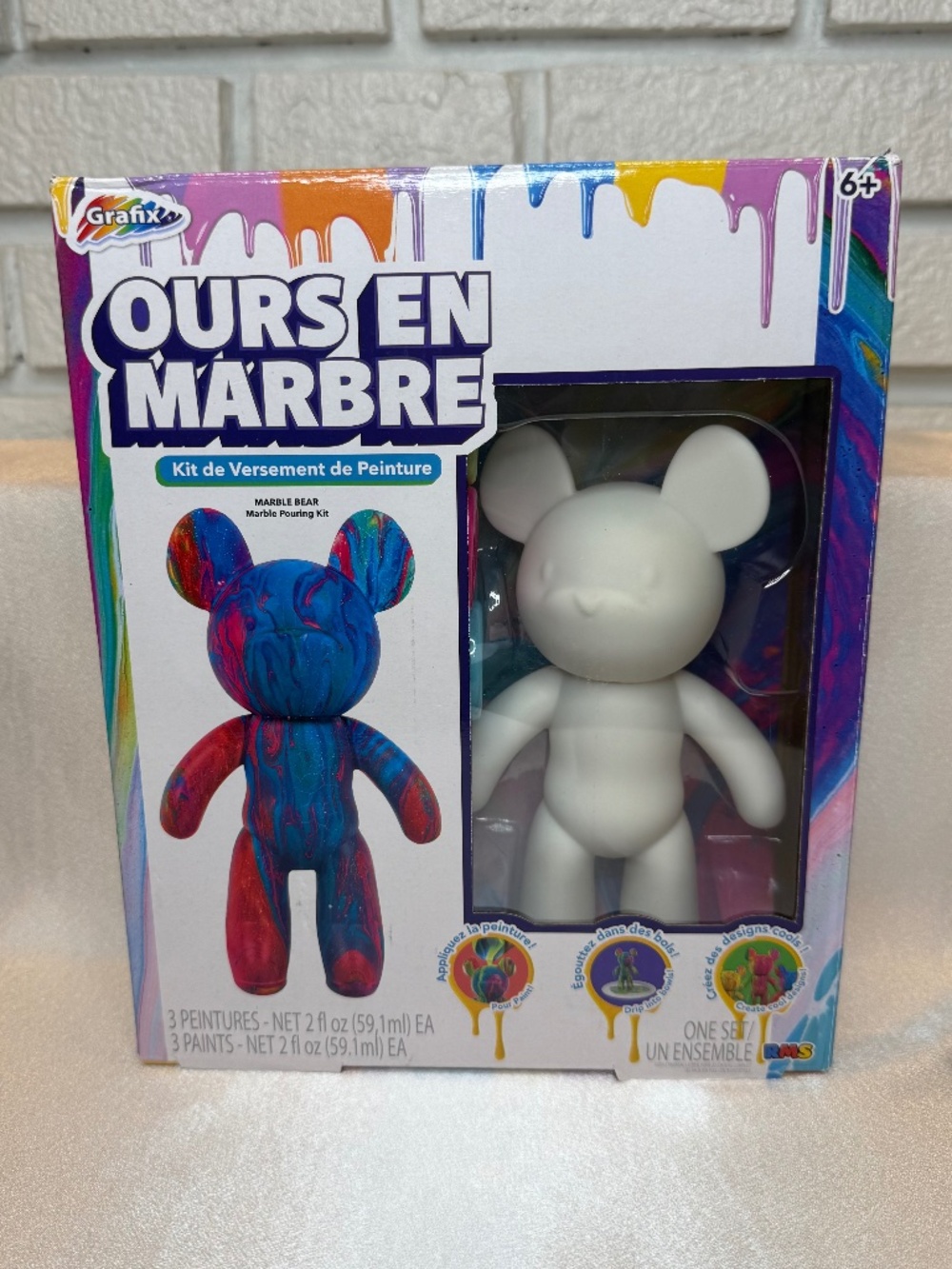 Marble Pour Paint Kit Bear - NIB